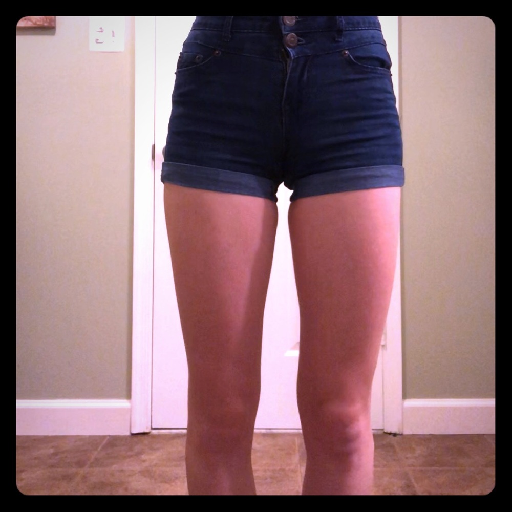 High wasted jean shorts